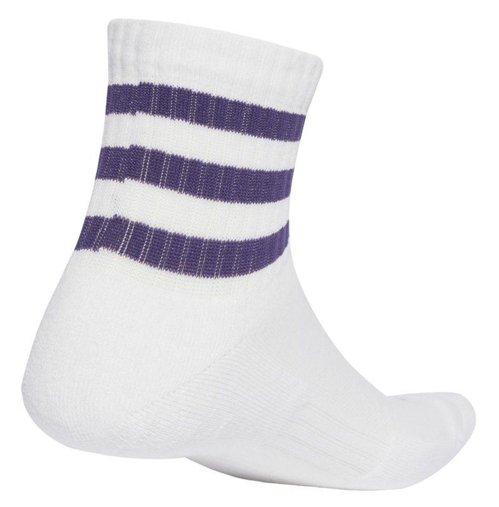 Теннисные носки Skarpety Adidas 3-Stripes Cushioned Sportswear Low-Cut 3P - белый/сливовый