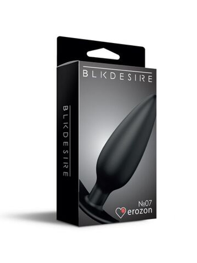 Черная анальная пробка №07 Self Penetrating Butt Plug - 12 см. (Цвет: черный)