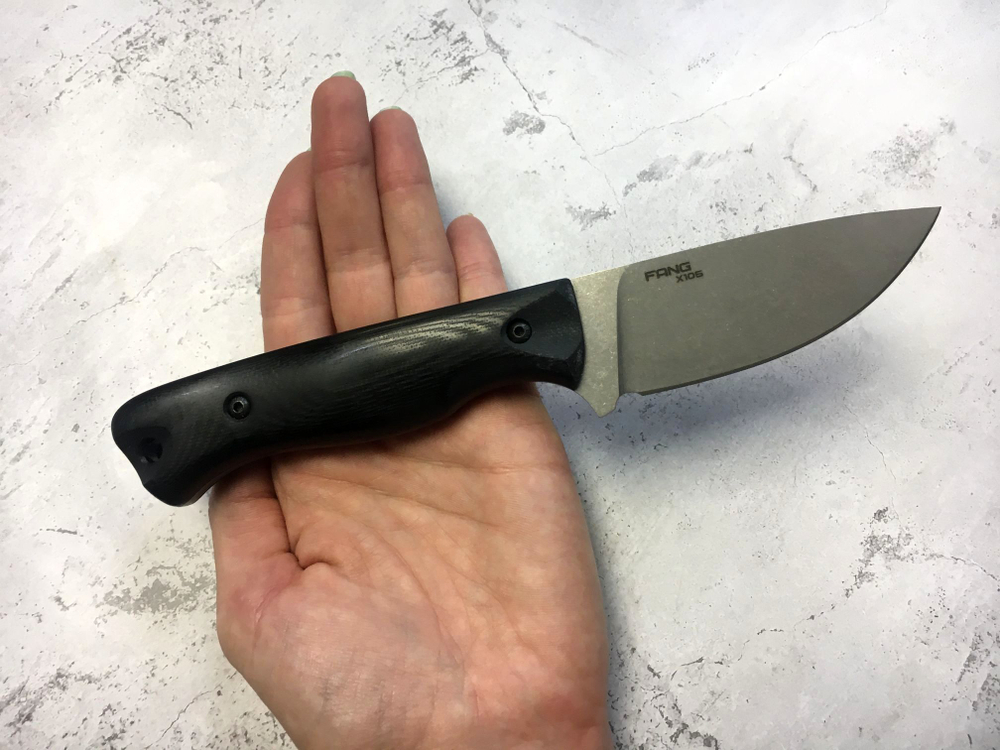 Шкуросъёмный нож N.C. Custom Fang Black, SW G10