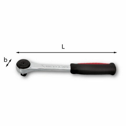 237 A 1/4 Ключ храповой с реверсом, 1/4 ", длина 122 мм, USAG (Италия)
