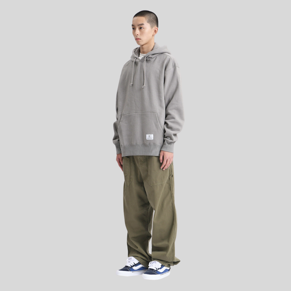 Толстовка Alpha Industries Essential Hoodie Mid Grey (Серая)