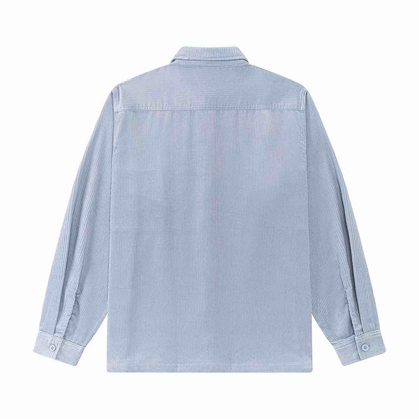 Рубашка Velvet Button пыльно-голубая - фото 2