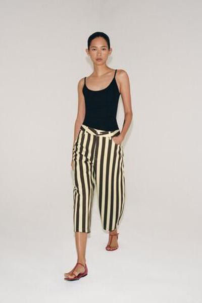 УКОРОЧЕННЫЕ БРЮКИ В ПОЛОСКУ — ZW COLLECTION — ZARA