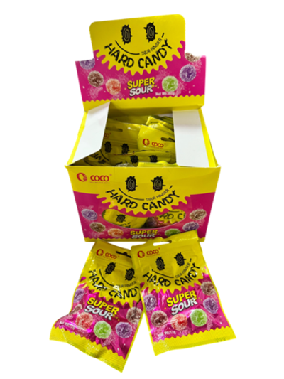 Кислые конфет 12гр (HARD CANDY SOUR)  20*30