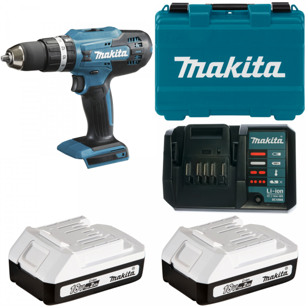 Аккумуляторная ударная дрель-шуруповерт Makita HP488DWAE Аккумуляторная ударная дрель-шуруповерт Makita HP488DWAE