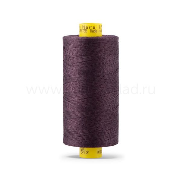 Нитка Gutermann Mara 120 (1000 метров), 1 кат., универсальная | 512 баклажан