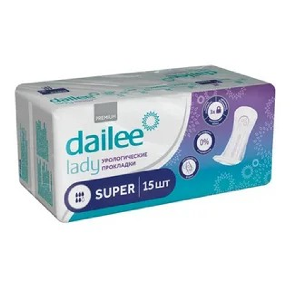 Dailee Lady Plus / Дейли Леди Плюс урологические прокладки, 15 шт.