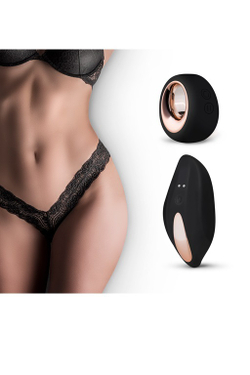 Трусики с вибромассажером для стимуляции клитора Vibrating Thong Черный