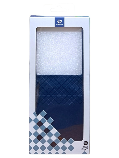 Чехол-книжка DuxDucis Samsung Z Flip 7 кожаная синяя