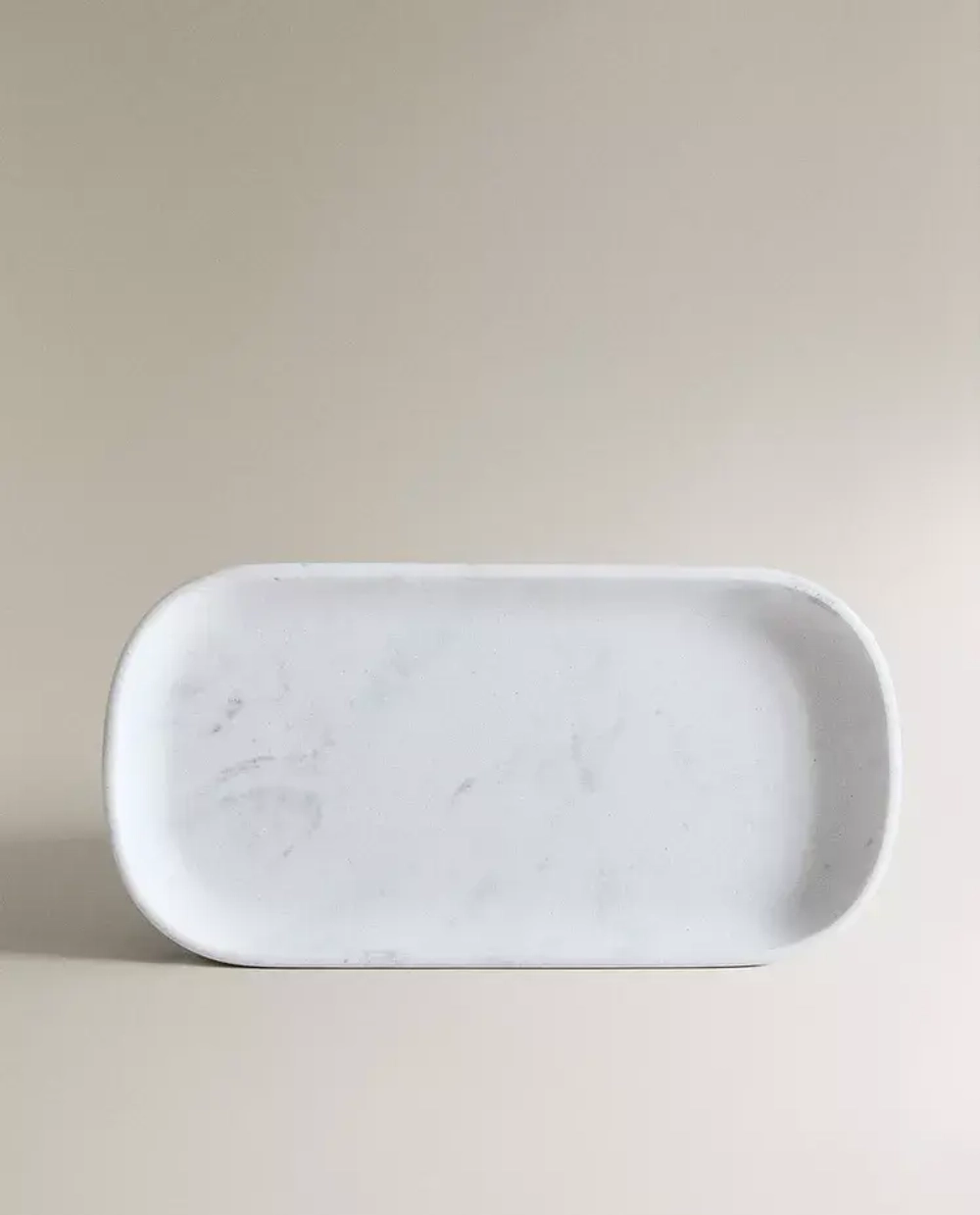 ZARA HOME ПОДНОС ДЛЯ ВАННОЙ С МРАМОРНЫМ УЗОРОМ, СЕРЫЙ