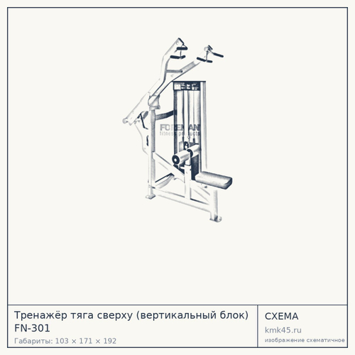 Тренажёр тяга сверху (вертикальный блок) FN-301 — от 371 000 ₽