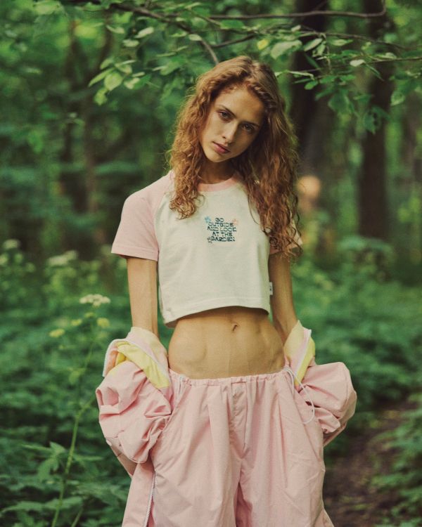 Топ Raglan Crop Duo Tofu & Crystal Rose - фото 2