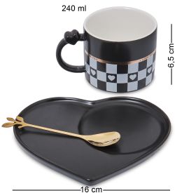GAEM Art MUG-418/4 Чайная пара «Сердце»