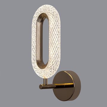 Настенный светодиодный светильник 8W 4000K A2489AP-1GO золото Ovale Arte Lamp