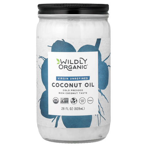 Wildly Organic, нерафинированное кокосовое масло первого отжима, 828 мл (28 жидк. унций)