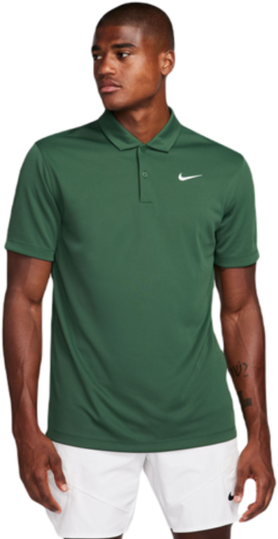 Мужское теннисное поло Nike Court Dri-Fit Solid Polo - fir/white