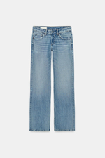 ДЖИНСЫ TRF WIDE-LEG С НИЗКОЙ ПОСАДКОЙ — ZARA