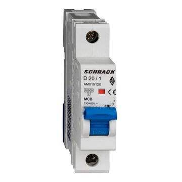 Автоматический выключатель Schrack Technik 1P D 20A 10kA Amparo AM019120--