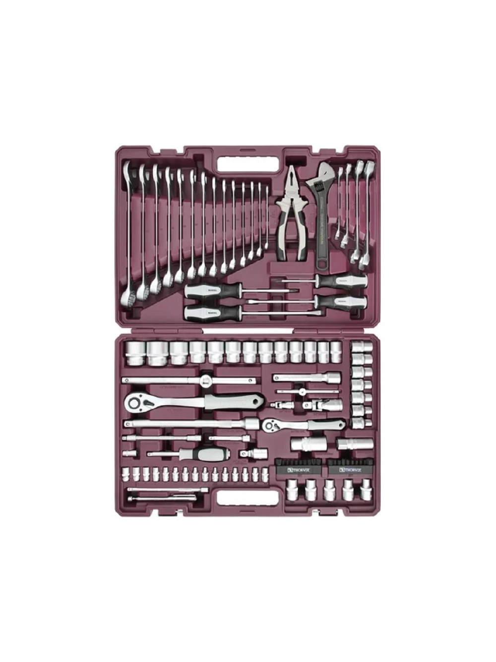 Thorvik TS101 Набор инструмента универсальный 1/4", 1/2"DR, 101 предмет