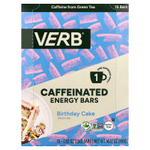 Verb Energy, Caffeinated Energy Bars, Birthday Cake, 16 Bars, 0.92 oz (26 g) Each