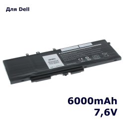 Аккумуляторная батарея AnyBatt 6000mAh для ноутбука Dell GJKNX, 3DDDG (7.6В)