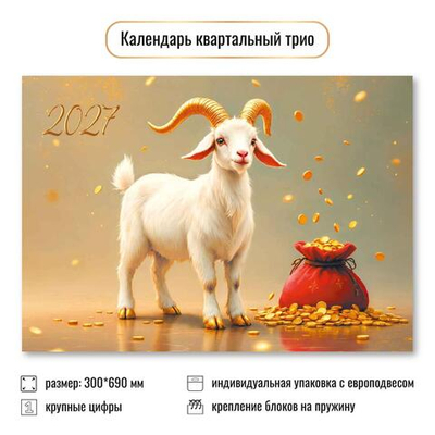 Календарь трио 2027 "Символ года" 10014 (Квадра)