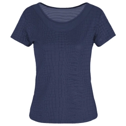 Женская теннисная футболка EA7 Woman Jersey - fancy navy blue