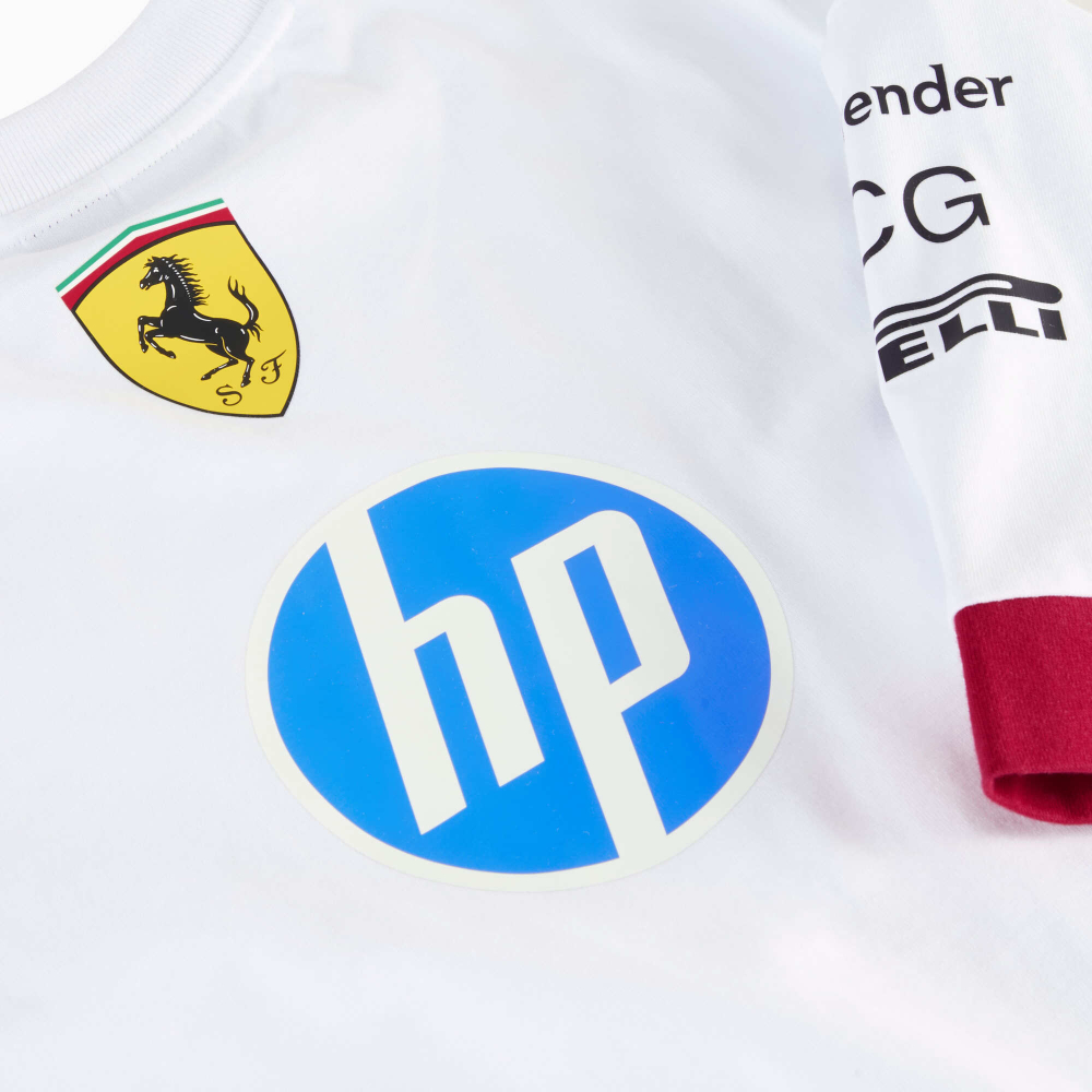 PUMA X SCUDERIA FERRARI МУЖСКАЯ ФУТБОЛКА DRIVERS 2025, БЕЛЫЙ