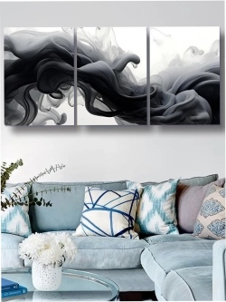 Картина Черные брызги модульная 50x70см 3шт.
