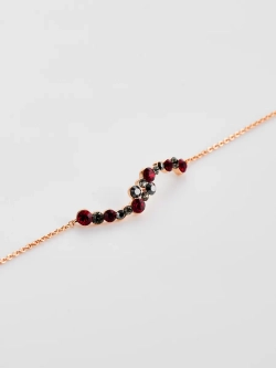 Браслет Млечный путь с красными кристаллами Swarovski