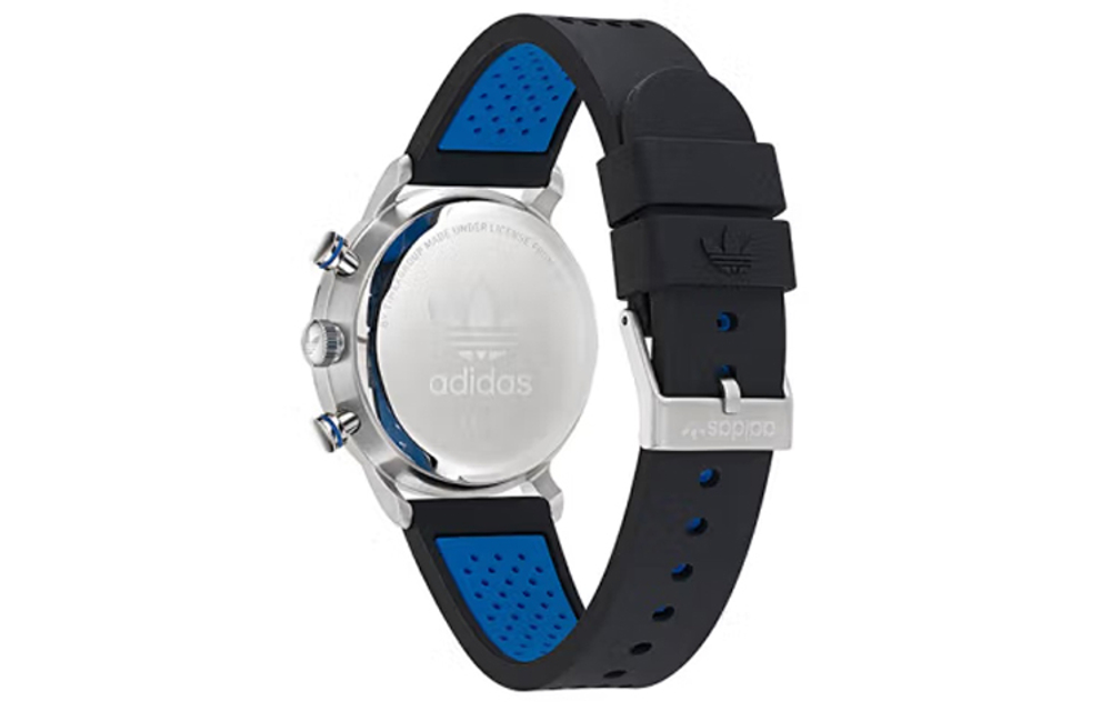 Adidas Originals STYLE Wrist Watch Quartz Movement Silicone Strap 40 Black Dial Men"s Watches 50m Water Resistant