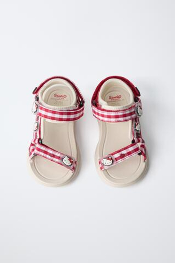 ZARA ТЕХНИЧЕСКИЕ САНДАЛИИ HELLO KITTY © SANRIO, КРАСНЫЙ