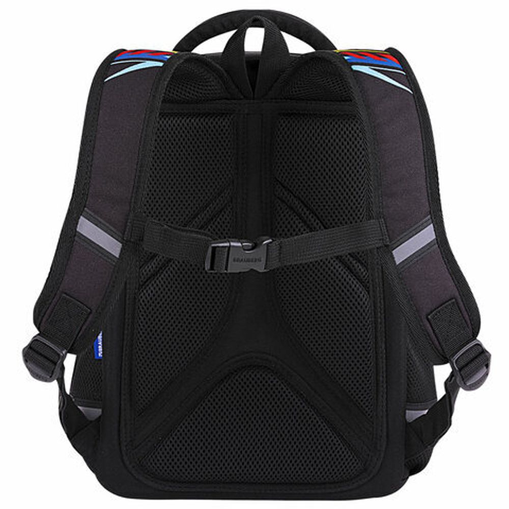 Ранец BRAUBERG LIGHT, 1 отделение, с брелоком, "Neon drift", 36х26х13 см, 272027
