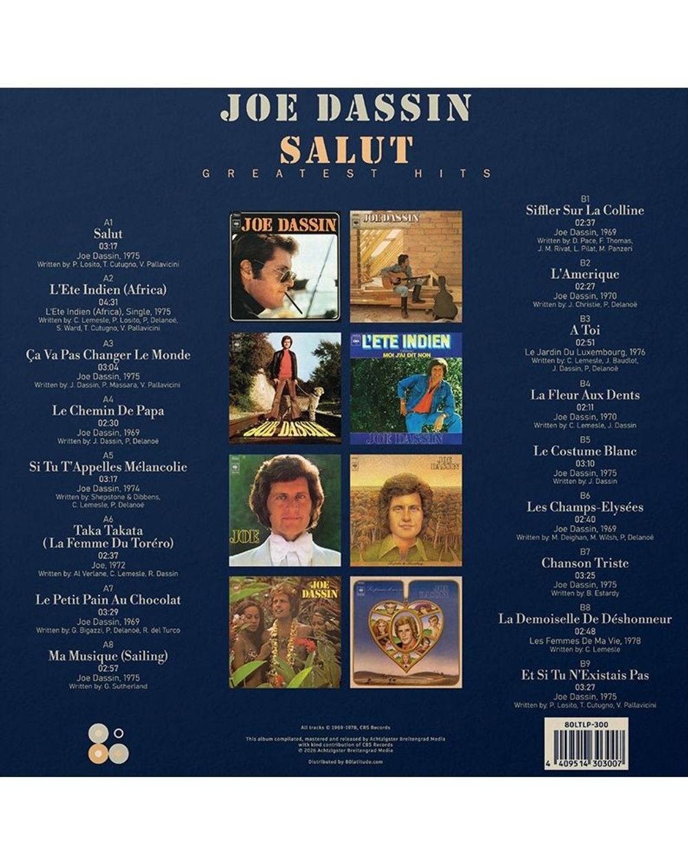 Joe Dassin. Salut - Greatest Hits (LP) Джо Дассен. Лучшее. Новая запечатанная виниловая пластинка