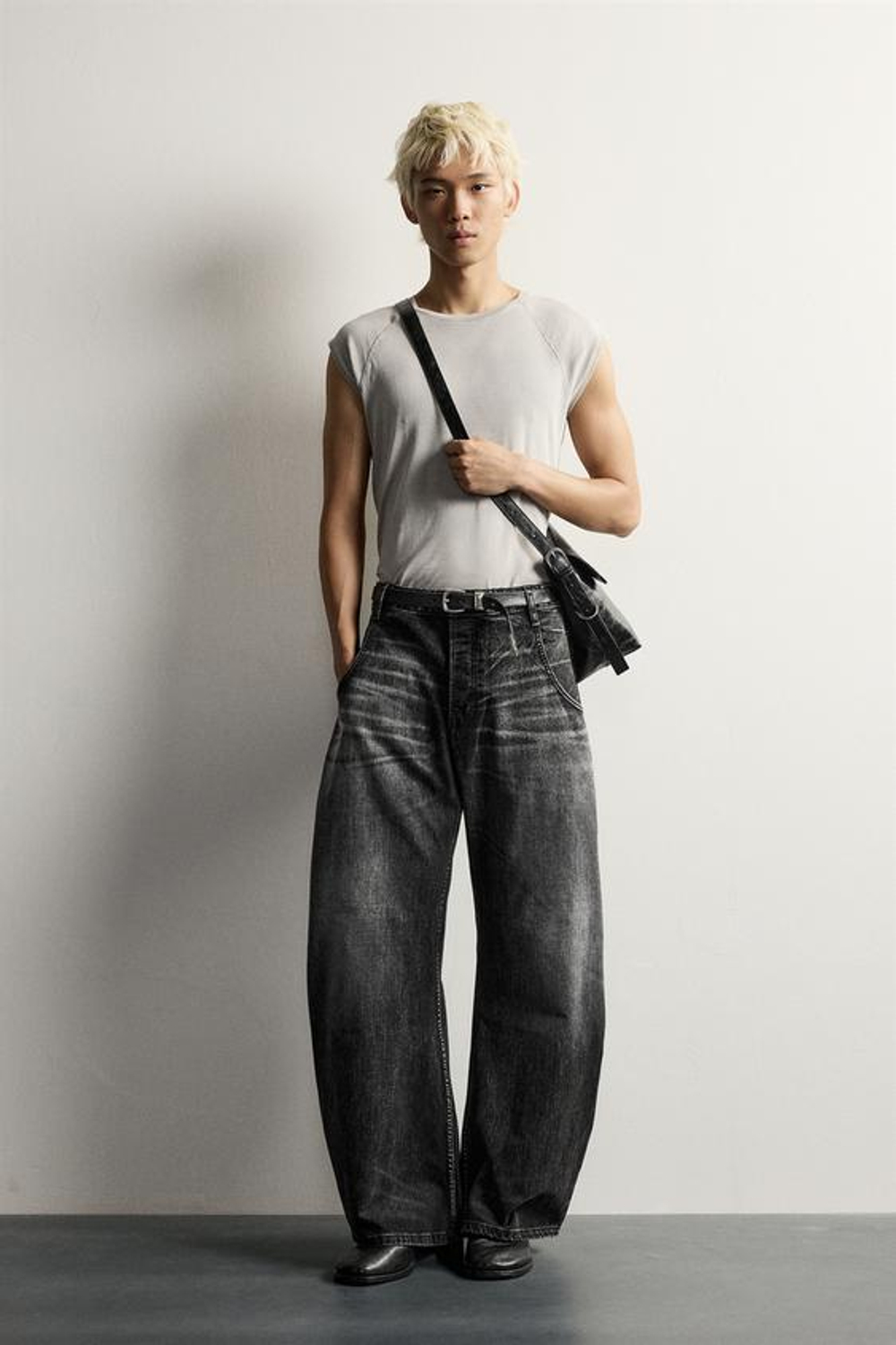 ZARA ДЖИНСЫ LOOSE BARREL FIT, УГОЛЬНЫЙ