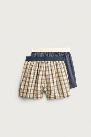 ZARA НАБОР ИЗ ДВУХ ТРУСОВ-БОКСЕРОВ ИЗ ПОПЛИНА, РАЗНОЦВЕТНЫЙ