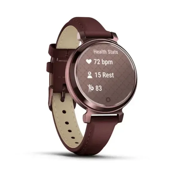 Умные часы Garmin Lily 2 Classic темно-бронзовые с шелковичным кожаным ремешком
