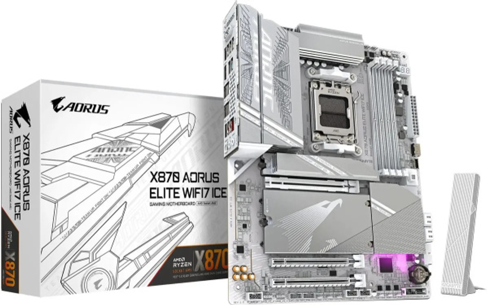 Материнская плата ATX GIGABYTE X870 AORUS ELITE WIFI7 ICE 1.1