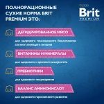 Сухой корм для собак мелких пород Брит Brit Premium Dog Adult Small, с курицей, 3кг