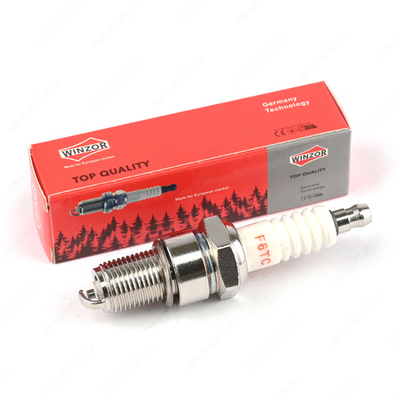 Свеча зажигания F6TC (M14-1.25-мм, L:80/17-мм, ключ:21, длинная юбка) [Winzor]