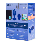 Вибрирующая втулка цвета синий сапфир b-Vibe Vibrating Jewel Plug L/XL BV-043-NAV