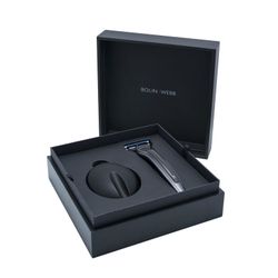 Подарочный набор Bolin Webb X1, бритва X1 карбон, подставка X1 черная (BW GIFTBOX STAND X1 CARBON)
