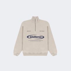 Cвитшот UNIFORM Half-zip Heavy Athletic, светло-бежевый