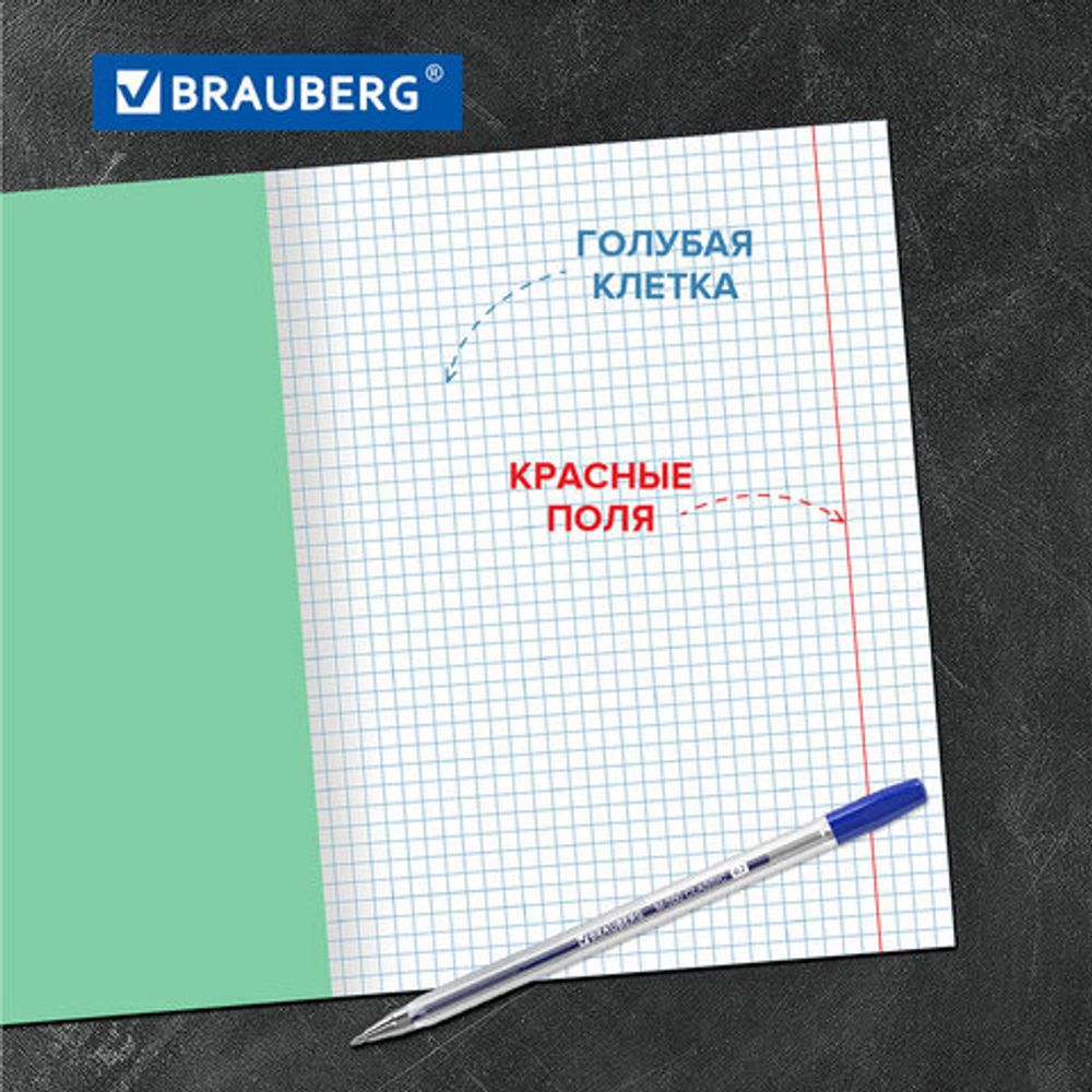 Тетрадь BRAUBERG ВЕЛИКИЕ ИМЕНА, 18 л., клетка, плотная бумага 80 г/м2, обложка тонированный офсет, 106978, 20шт