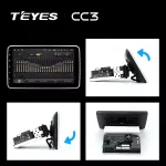 1DIN магнитола c поворотным экраном 10" QLED - Teyes CC3 Android 10, Быстрая, CarPlay, 4G SIM-слот