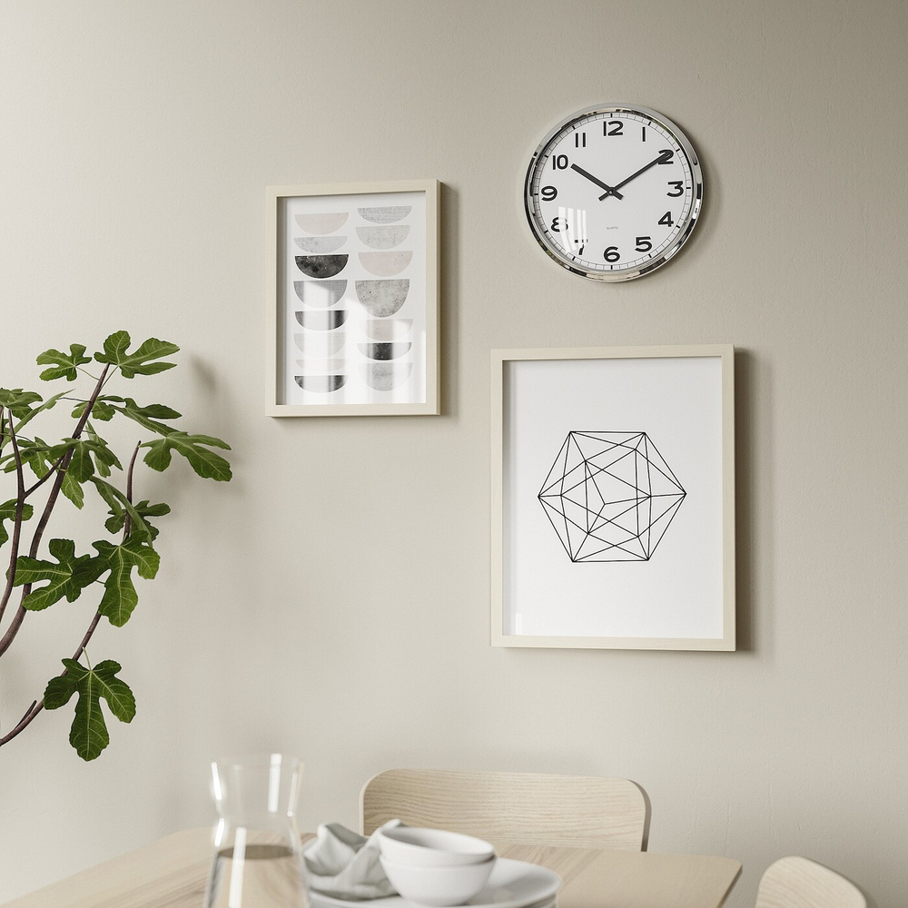 IKEA PUGG (ИКЕА ПУГГ) — Настенные часы, нержавеющая сталь, 32 см, фото 2