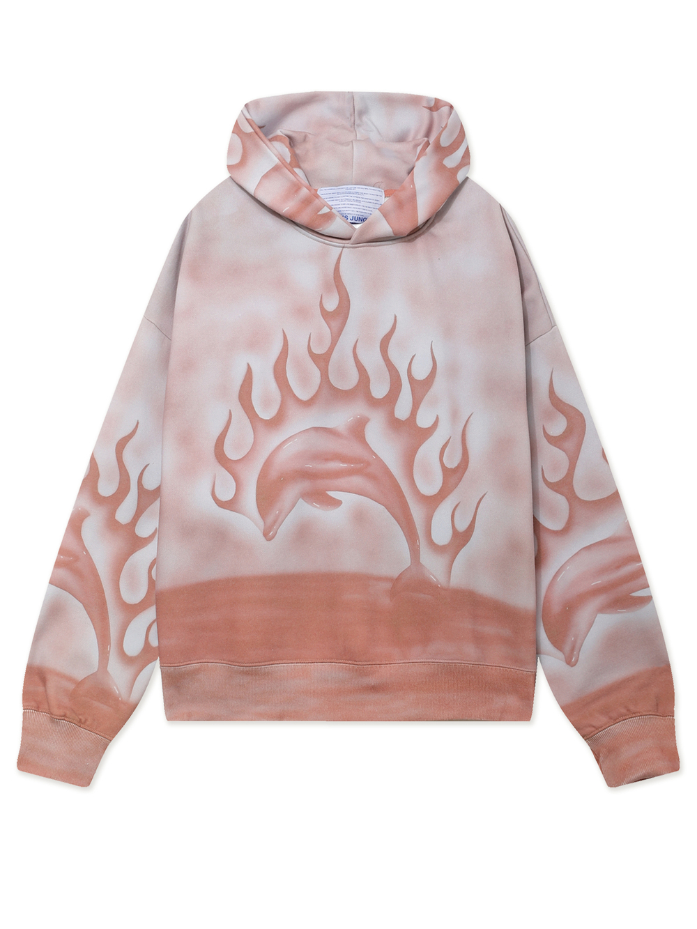 Мужская Толстовка Flaming Dolphin Airbrush