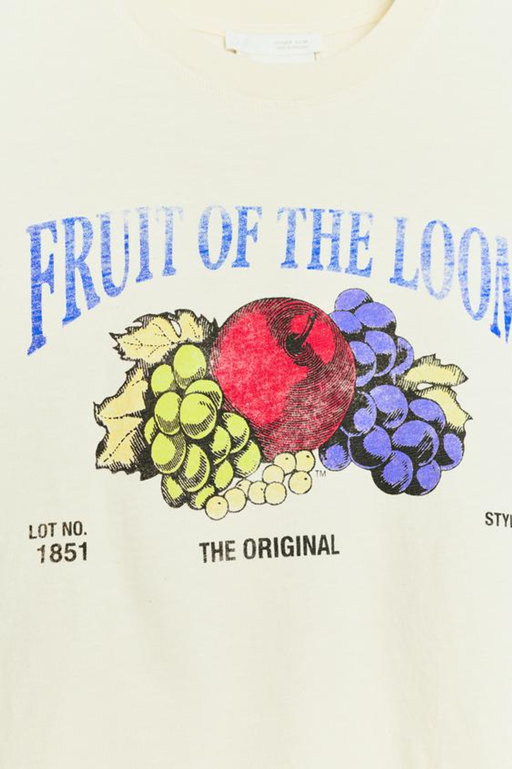 ZARA - FRUIT OF THE LOOM™ ФУТБОЛКА ИЗ ПЛОТНОГО ТРИКОТАЖА, ЭКРЮ