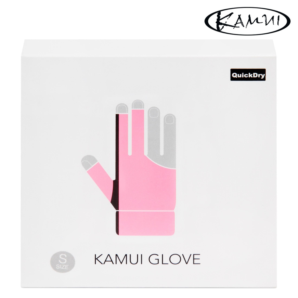 Перчатка для бильярда "Kamui QuickDry" розовая/черная правая XL