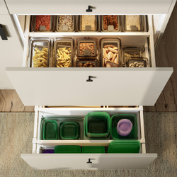 IKEA PRUTA  (ИКЕА ПРУТА)  -  Контейнеры для еды с крышками, 17 шт. - зелёные